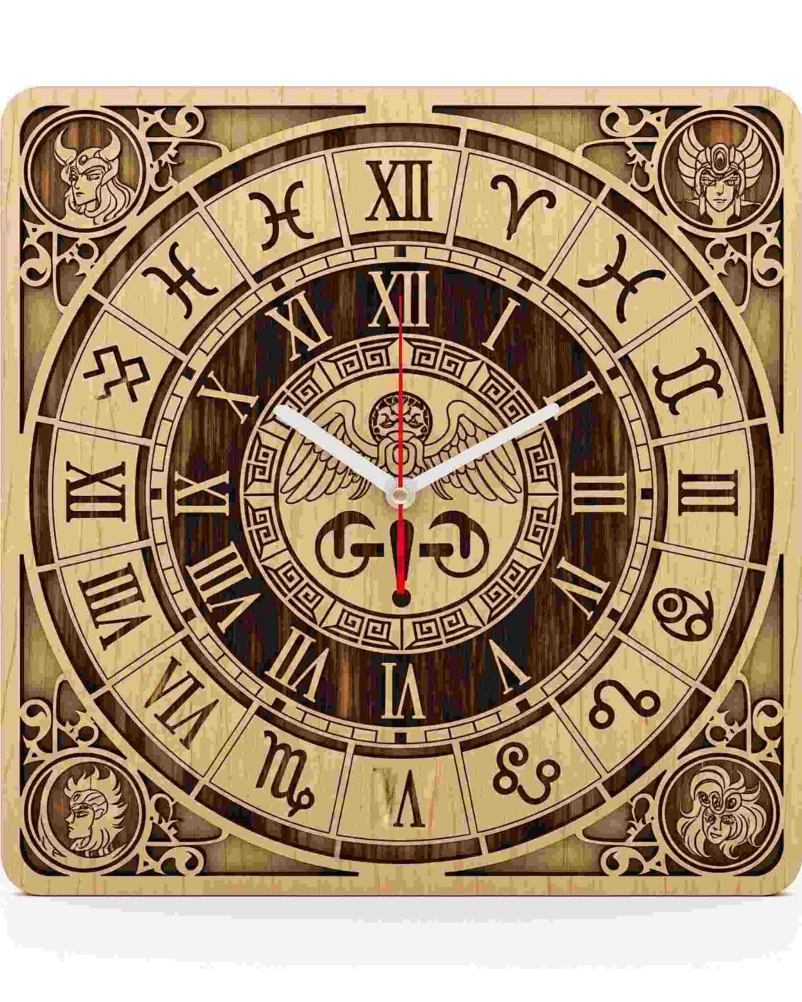 Reloj madera Caballeros del Zodiaco