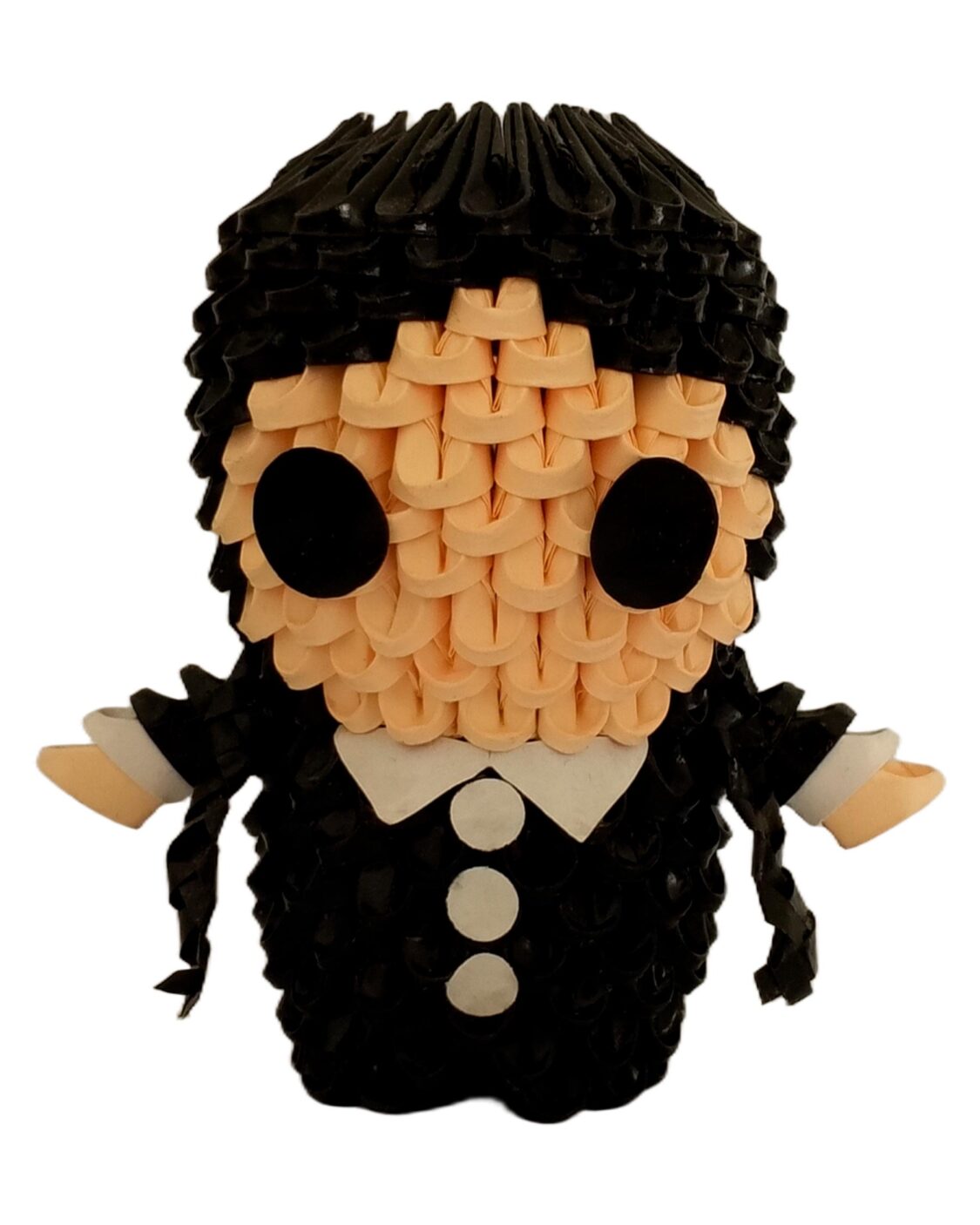 Figura de Merlina Addams en Origami 3D - Escultura Artesanal de Colección